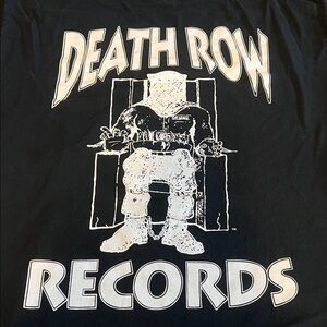 Death Row Records Graphic TShirt Black/White Size Medium